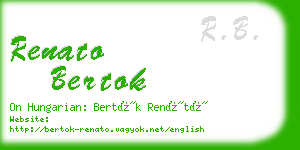 renato bertok business card